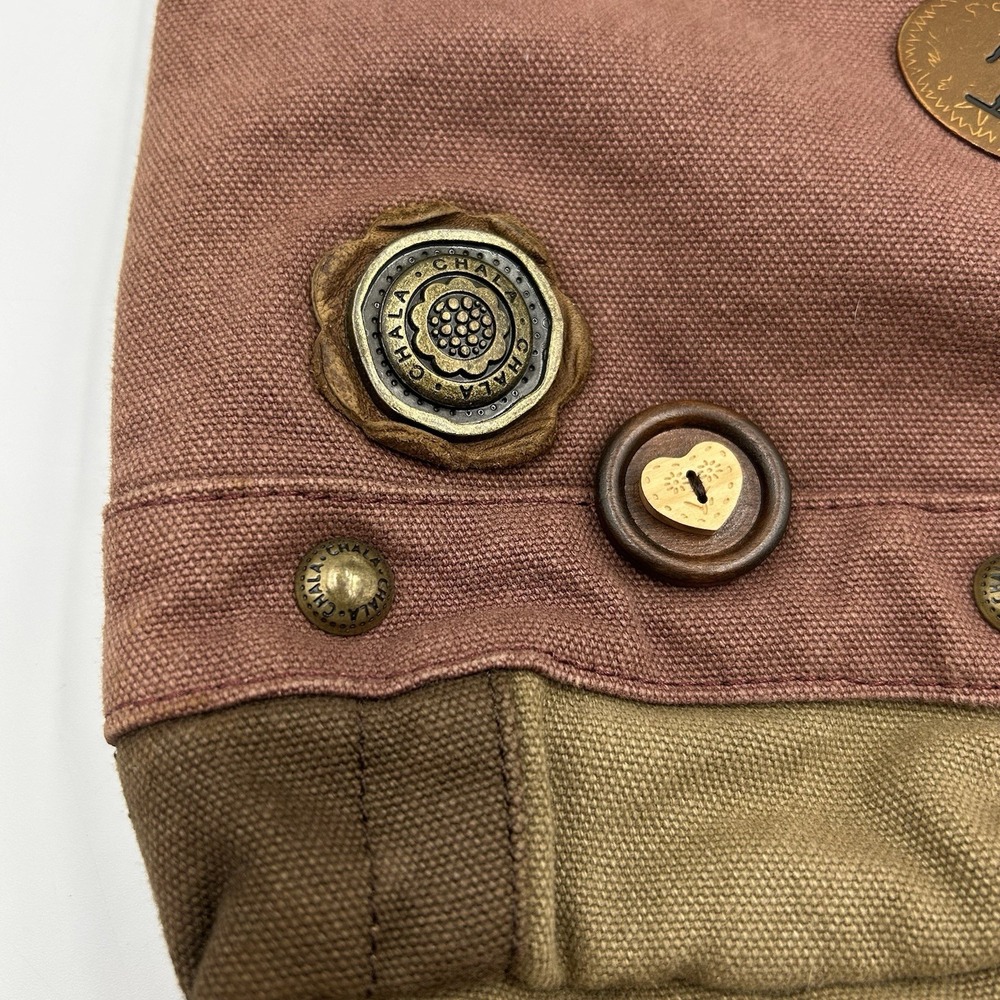CHALA Patch Crossbody Shoulder Messenger Bag Handbag Purse Olive Khaki Plum EUC‎ - Picture 3 of 16